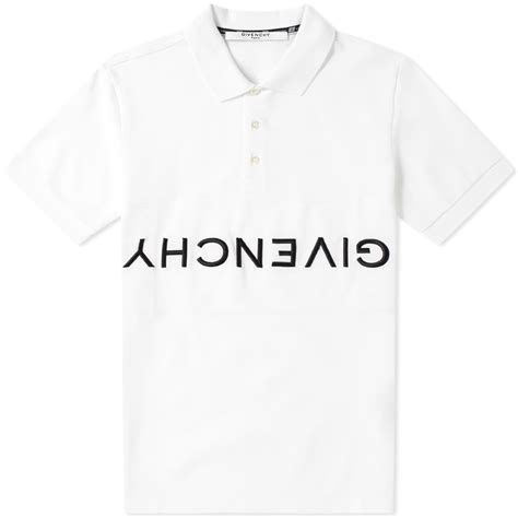 givenchy upside down polo white|Givenchy Upside Down Logo Polo In White .